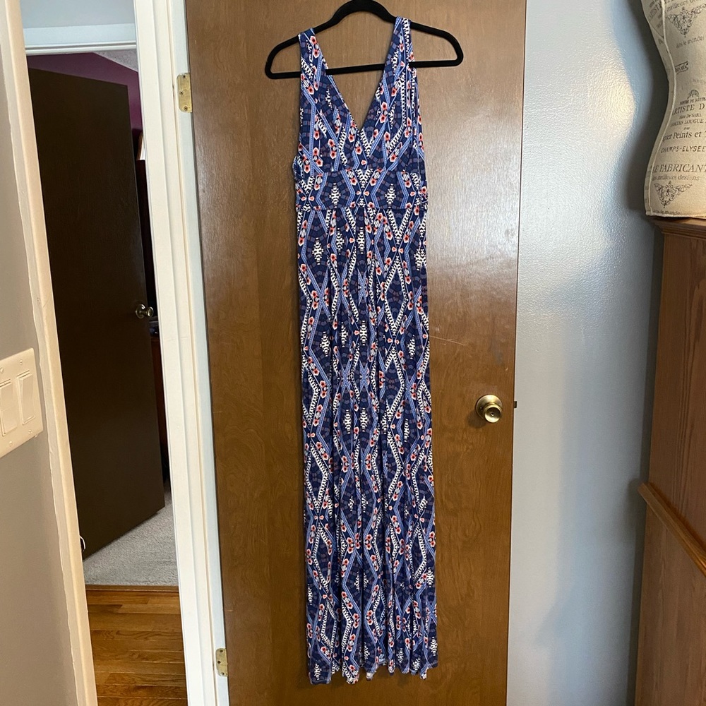 LemonTart Blue Patterned Maxi Dress